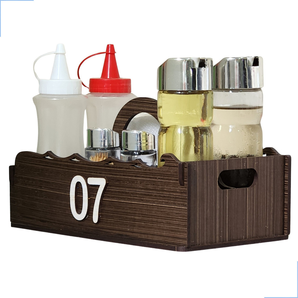 Porta Guardanapo De Mesa Para Lanchonete Kit 10 Numerado Mdf