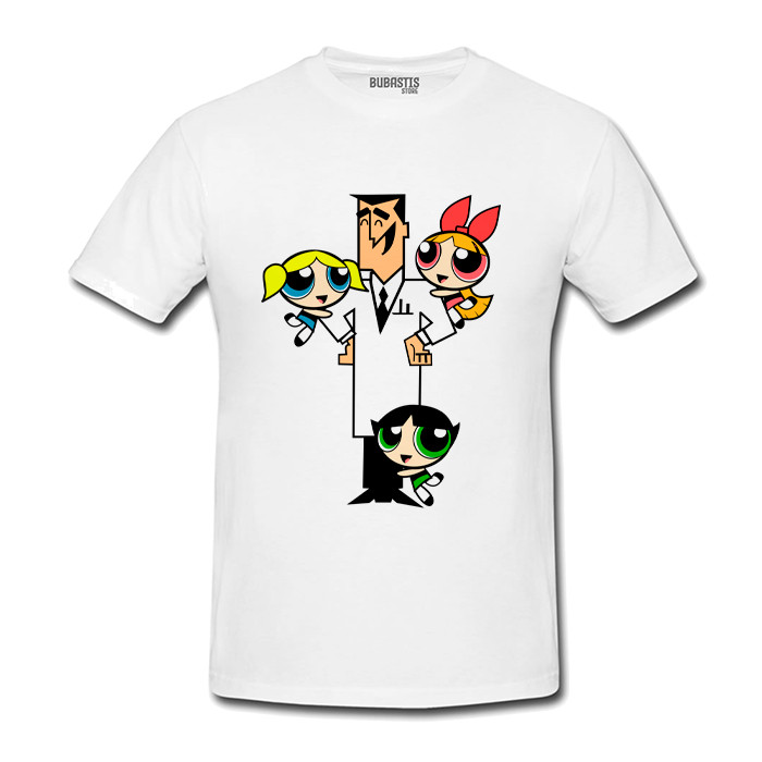 [Camiseta Premium em Algodão Puro]BOW Camiseta Meninas Super Poderosas Florzinha Lindinha Docinho Desenho Clássico Adult