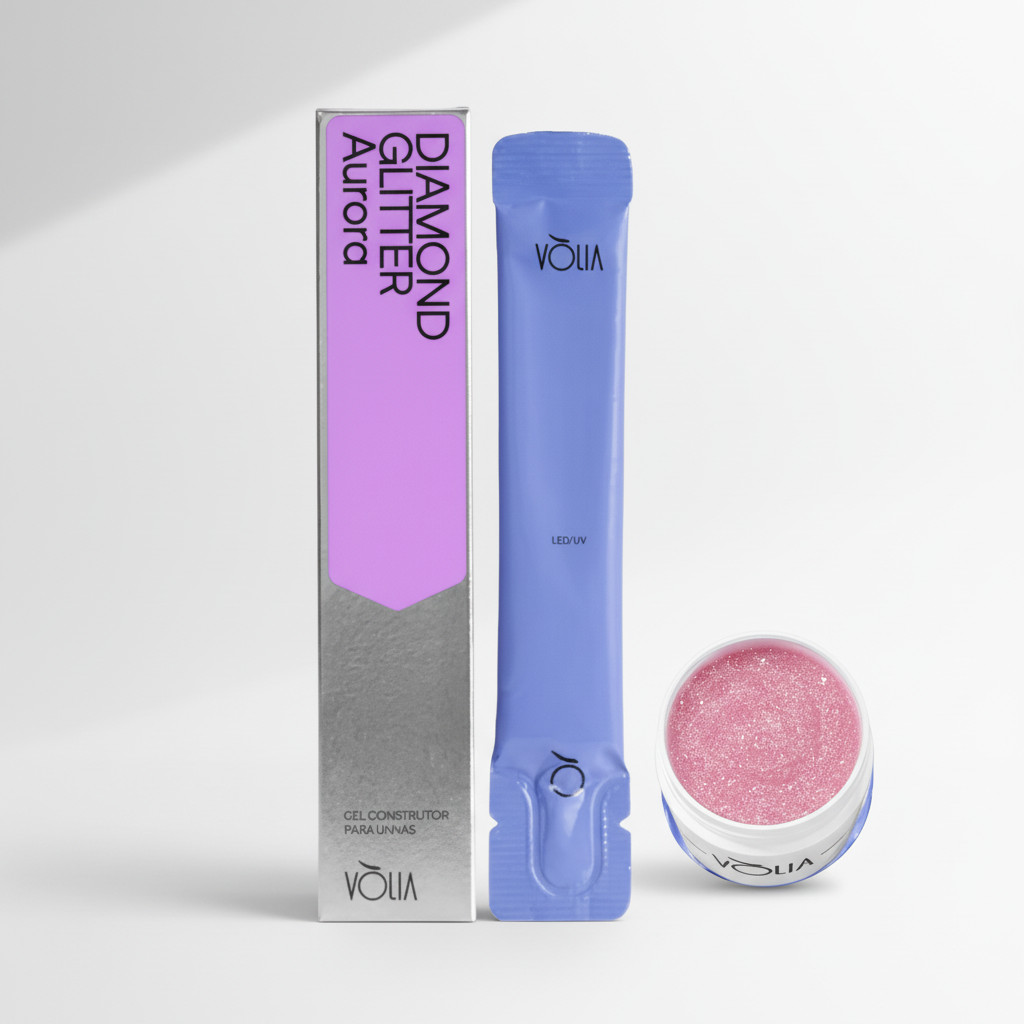 Gel Construtor Vòlia Diamond Glitter Aurora 14g – Efeito Aurora Boreal, Brilho Intenso e Acabamento Profissional em Oferta na Shopee
