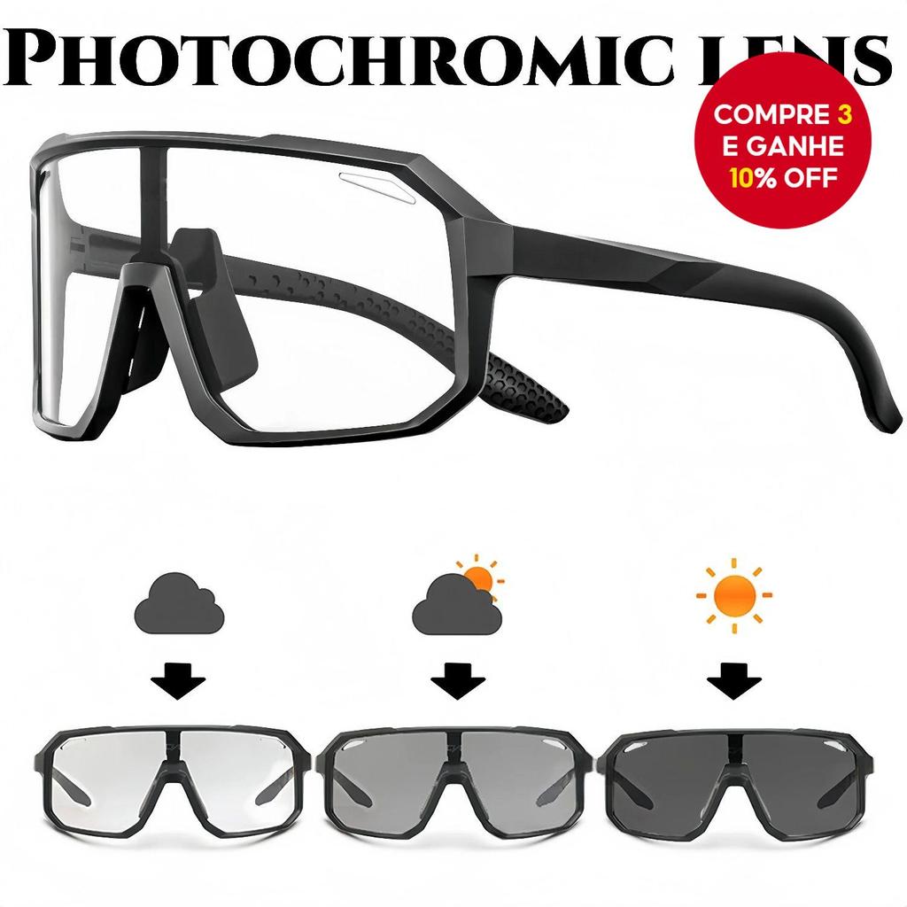 Óculos De Sol Retro Foto-cromáticos Oversized De Pc, Confortáveis Para Ciclismo, Pesca E Viagens, unissex