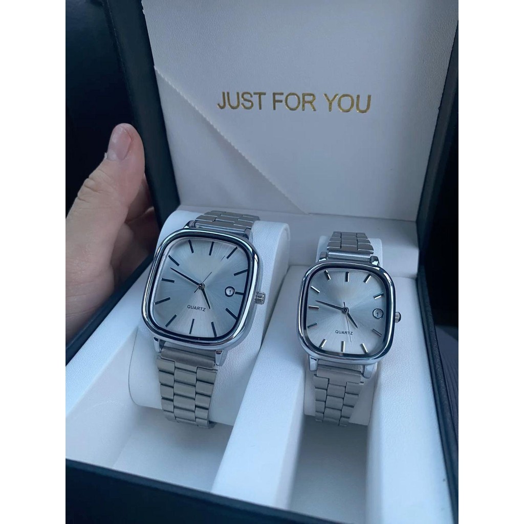 Relógio Unissex Luxo Elegante Feminino Masculino Quadrado Especial Vintage E117 A138