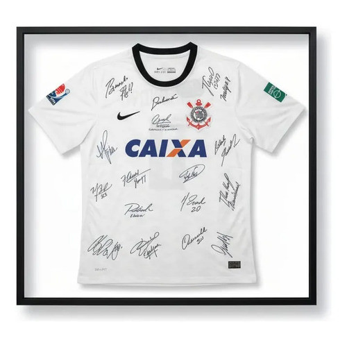 Quadro Camisa Corinthians Autografada Libertadores&mundial