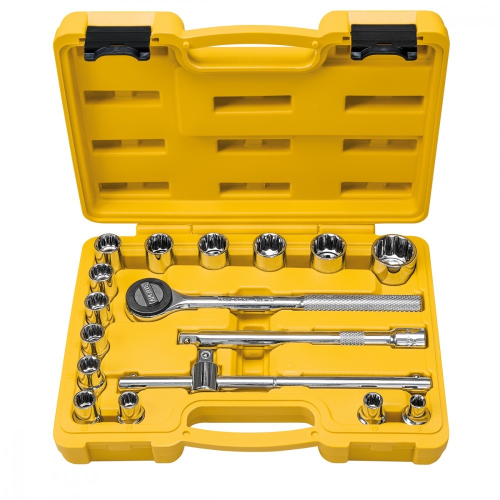 Jogo de soquete estriado 1/2 pol 8 a 30mm 17 pçs Tramontina em Oferta na Shopee