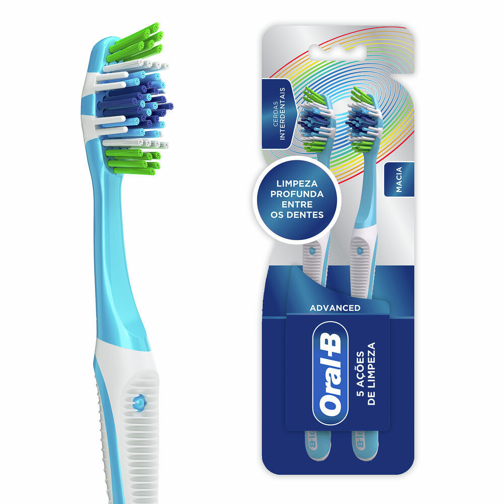 Escova Dental Oral-B Complete 5 Ações de Limpeza 40 Macia Cores Sortidas com 2 Unidades em Oferta na Shopee