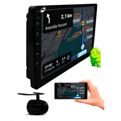 Multimidia 9" Android Ecosport e Fiesta 2004 até 2014 Android Auto Car Play + Câmera Ré