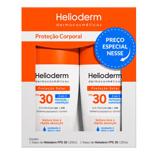 Kit Protetor Solar Corporal Helioderm Suncare FPS 30 com 2 Unidades de 120ml cada em Oferta na Shopee