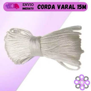 Corda Varal De Roupas Externo Interno Polipropileno 15 Metros Quintal Varanda Area De Serviço em Oferta na Shopee
