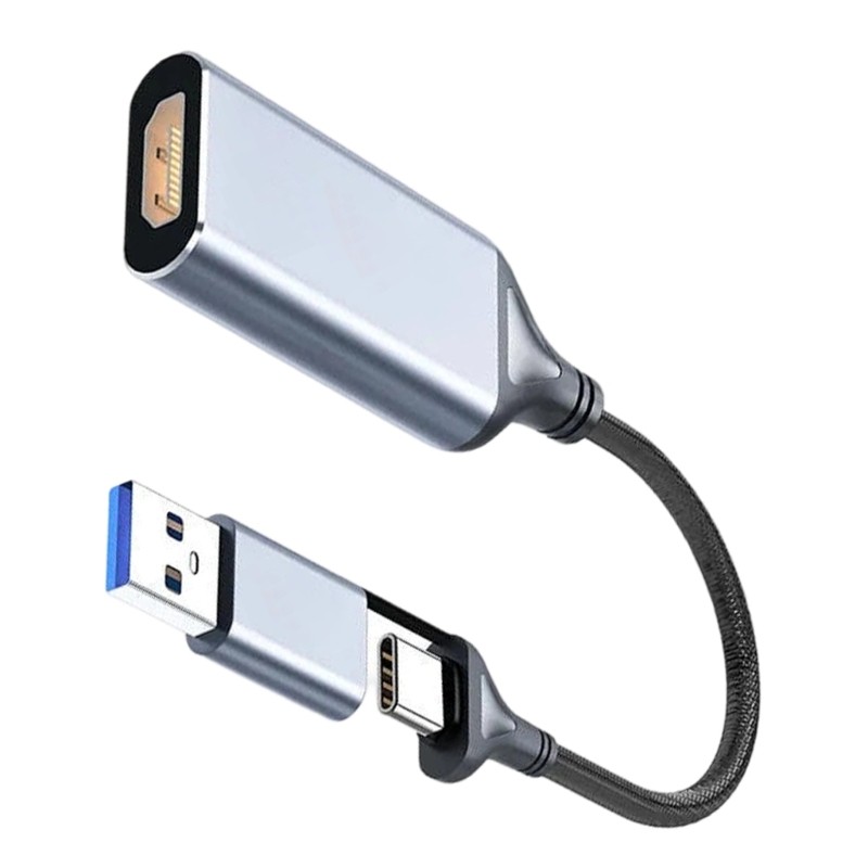 KOKO USB A E C Para Placa De Captura De Vídeo HDTV 4K Gravação De Streaming De Jogos