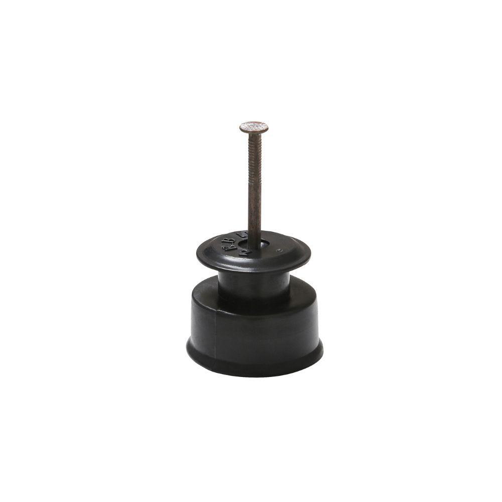 Kit 100 Roldanas Isoladas Preta C/prego 24mm Para Arames Eletrificados em Pead RD24 - ZEBU 3012-0