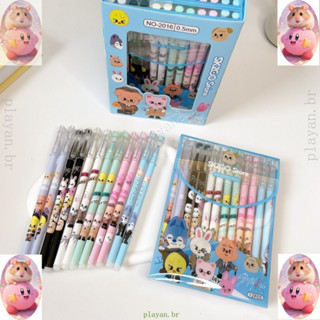 12 Pçs/Lote Kpop Idol Stray Kids Gel Canetas SKZ Caneta De Recarga Preta Material Escolar Fique Presente em Oferta na Shopee