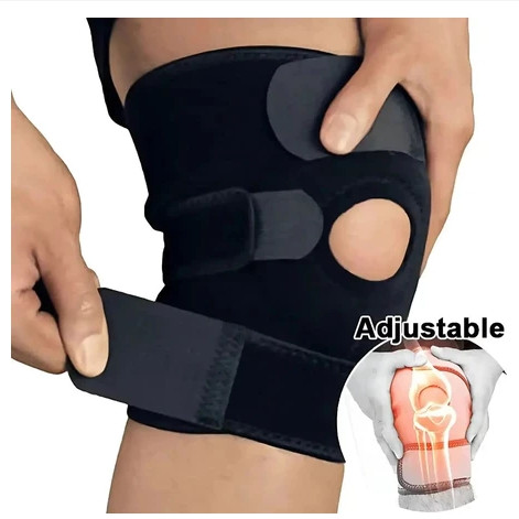 Joelheira Ortopédica Neoprene Ajustável Compressão Reforçada Esportiva Academia Proteção Joelho em Oferta na Shopee