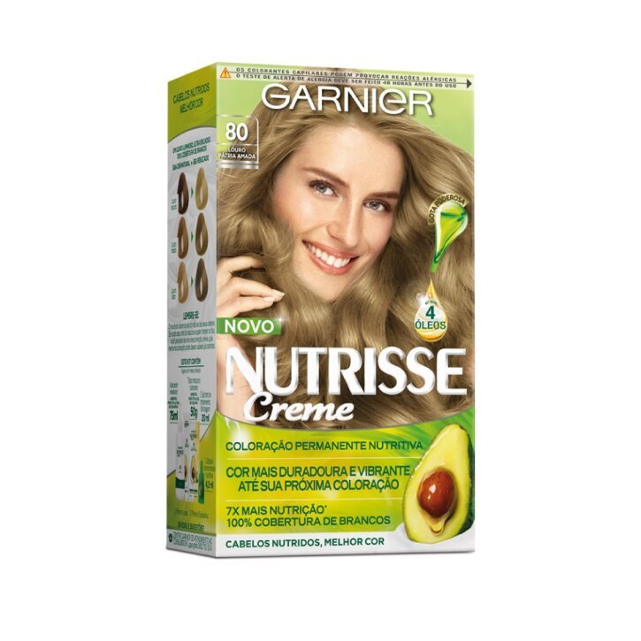 Tintura Nutrisse Creme Louro Pátria Amada 80 em Oferta na Shopee