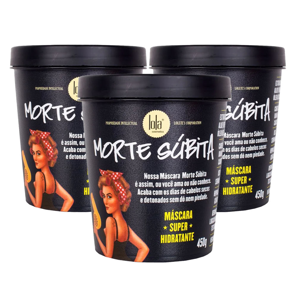 Kit Máscara Tratamento Lola Morte Subita 450g - 3 Unidades em Oferta na Shopee