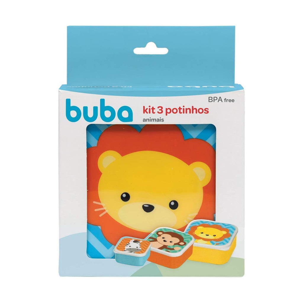 Kit 3 Potes Infantil Papinha Lanchinho Buba Animal Fun em Oferta na Shopee