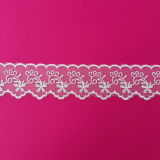 Renda Guipir Tule Bordado Flores Entremeio Rolo 13,7 Mts Artesanato Crl13 em Oferta na Shopee