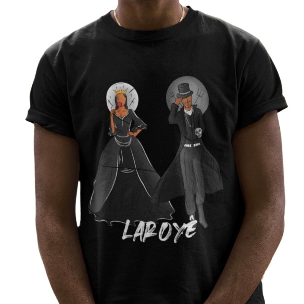 Camiseta Orixás Umbanda Exú E Pomba Gira Das Almas Estampada Algodão Premium Caimento Soltinho E Leve