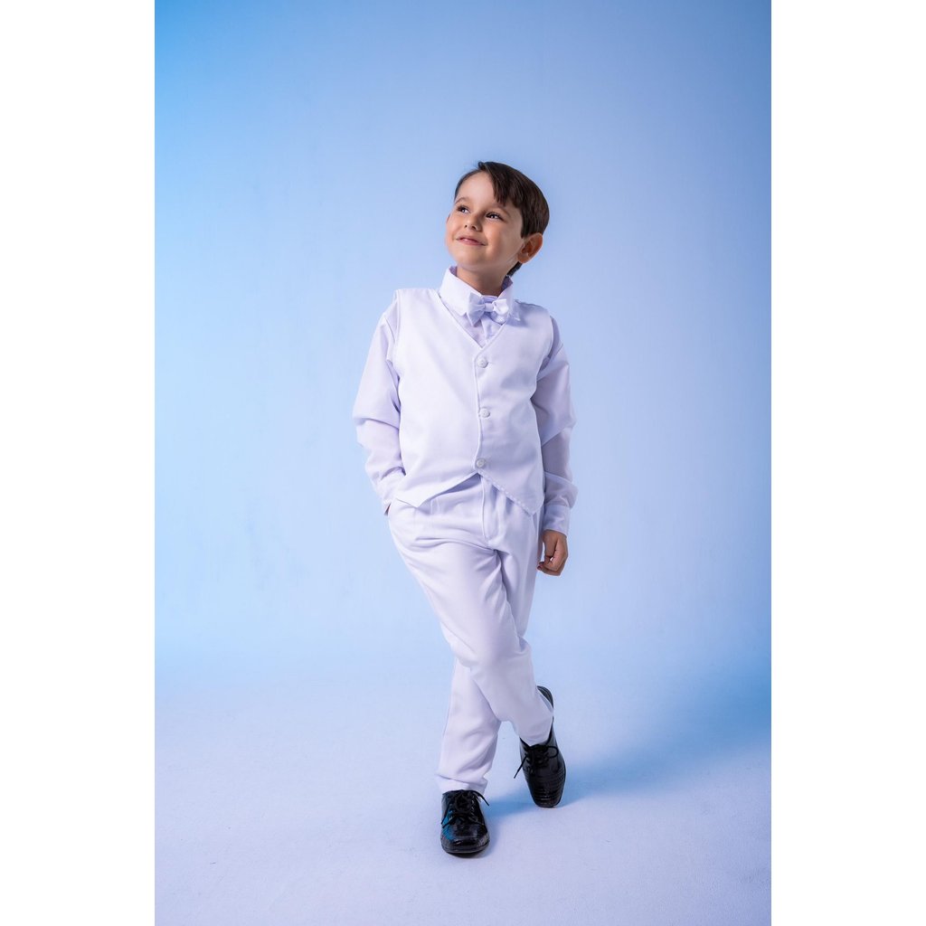 Conjunto Miss Cherry Social Colete Branco