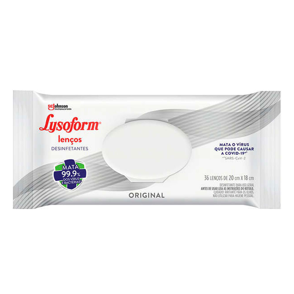 Lenços Desinfetantes Lysoform Original 36 Unidades