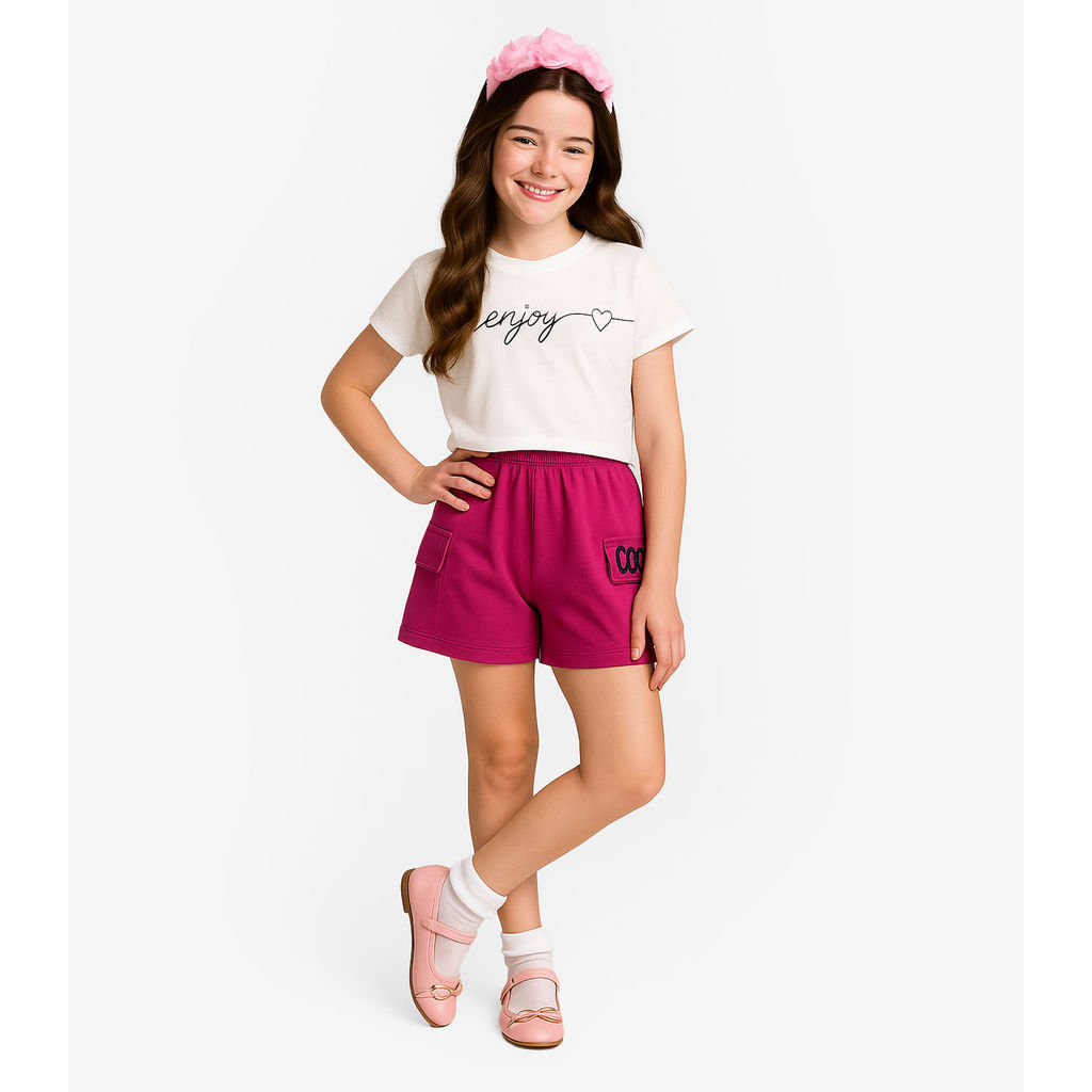 Conjunto Infantil Blusa Com Shorts Rovi Kids Bege em Oferta na Shopee