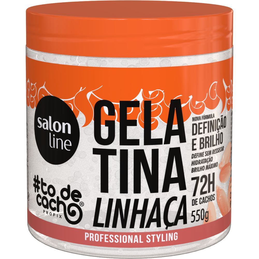 Gelatina Salon Line To De Cachos Linhaça 550g em Oferta na Shopee