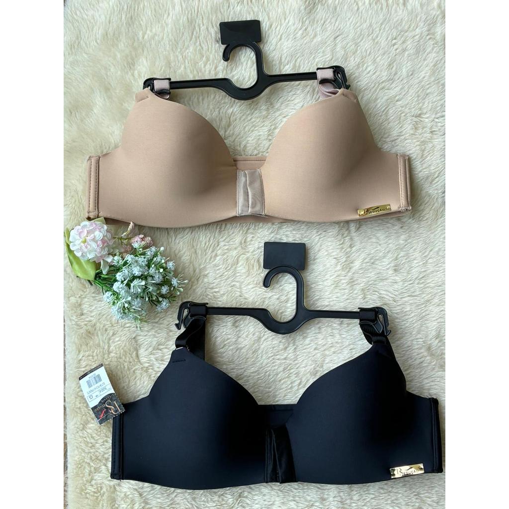 Sutiã 3 Fechos Na Frente Reforçado Microfibra  Alta Sustentação Soutien Fecho Frontal em Oferta na Shopee