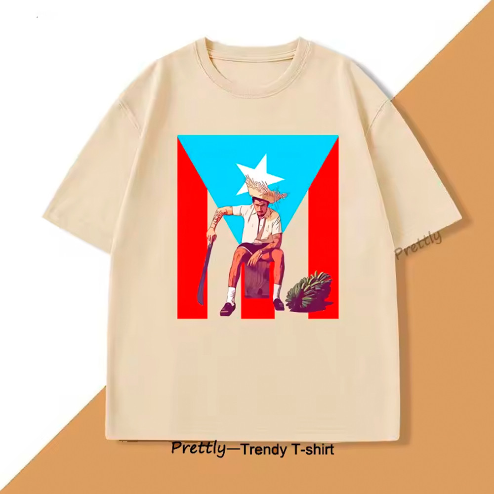 camiseta em algodão basica bad bunny porto rico arte pop latino internacional unissex