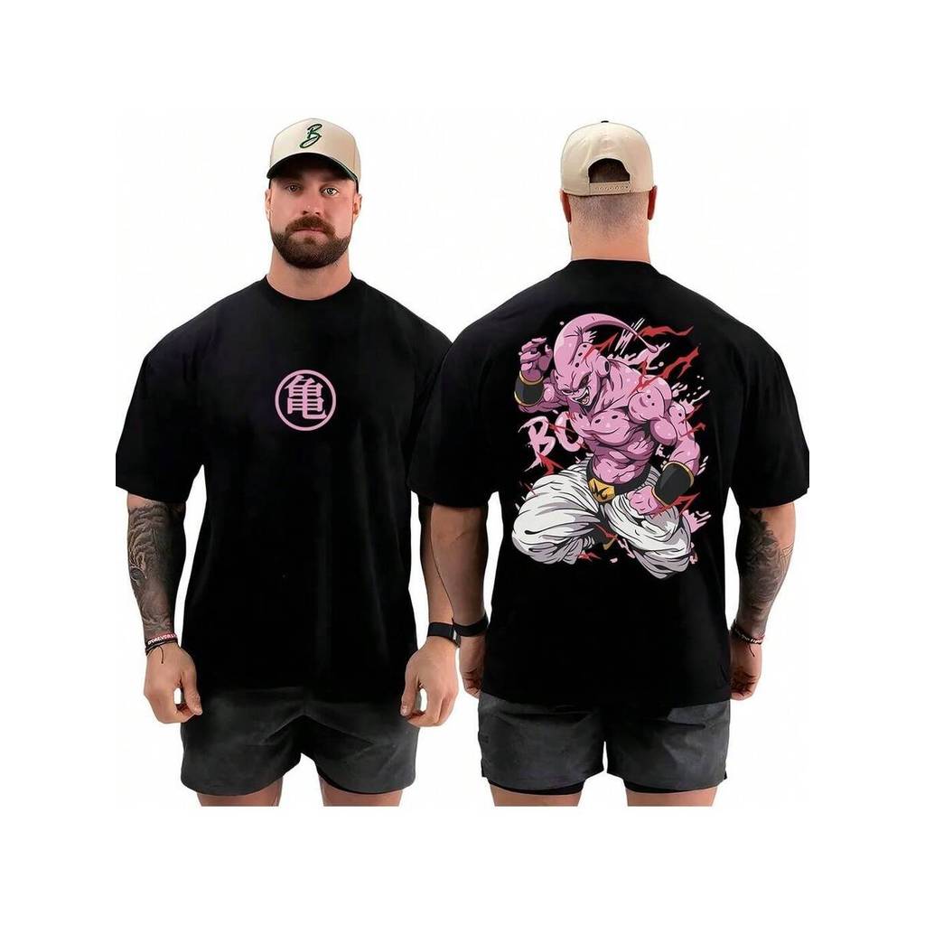 Camiseta Camisa Top Confortável Leve para Academia Musculação Dia A Dia Majin Boo Streetwear 100% Algodão Premium