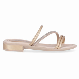 Tamanco Taila Salto Baixo Ouro com Areia em Oferta na Shopee