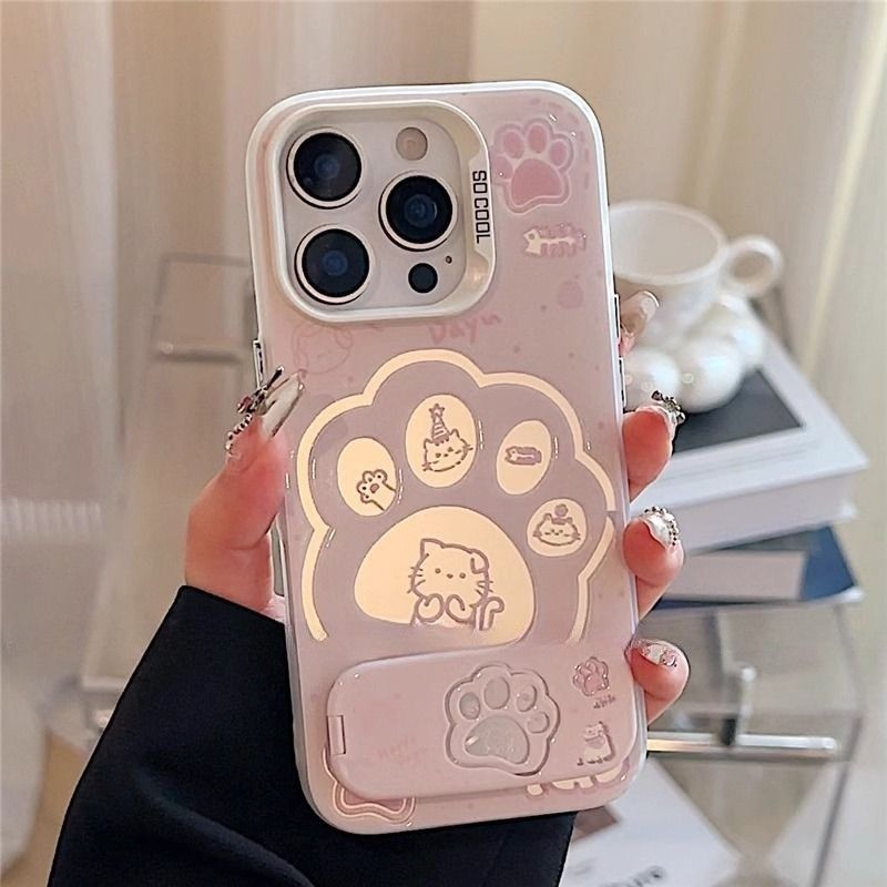 Capa de celular pata de gato com Samsung A55 A53 A51 A72 A36 A34 A32 A26 A23 A20SA17 A15A13A10Suporte casca macia