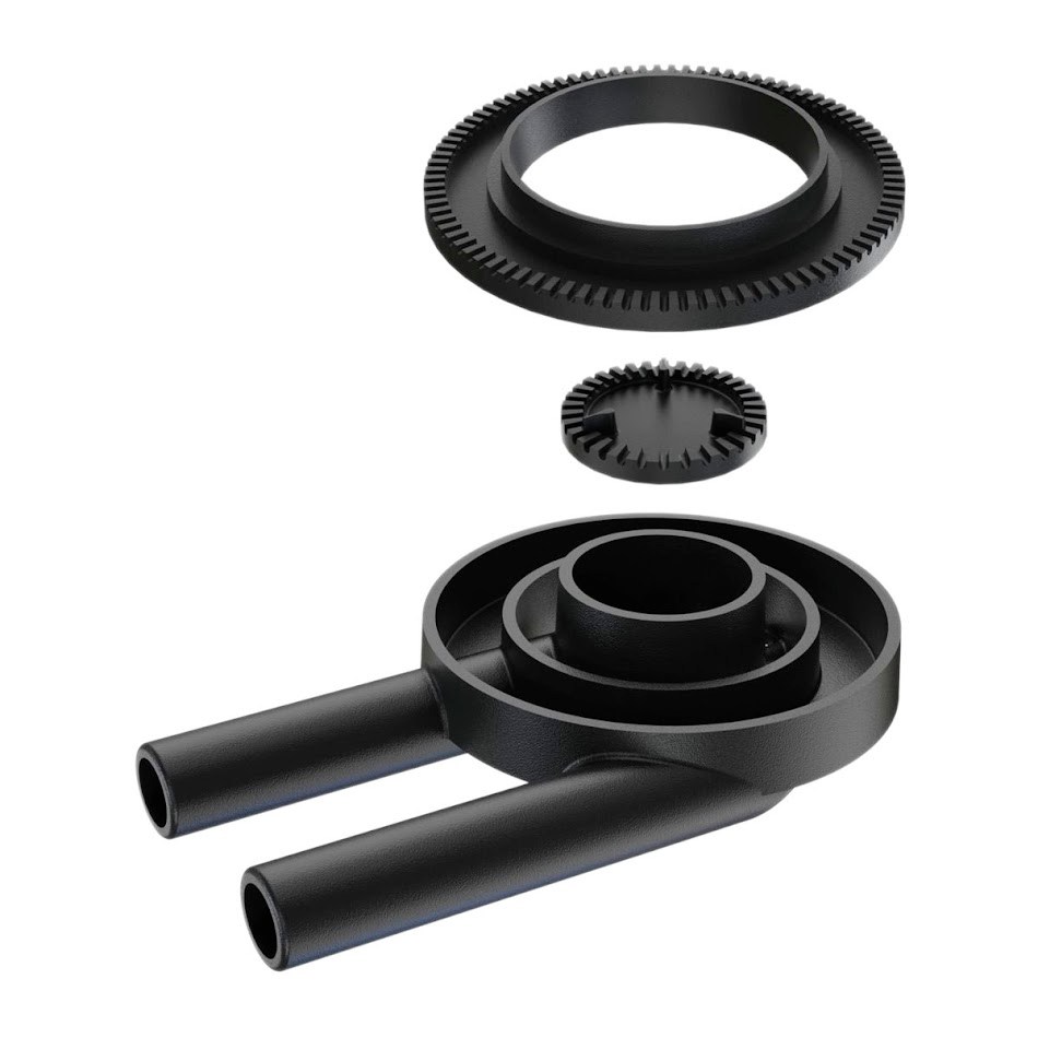 Queimador Econômico Duplo Completo de Fogão Industrial 14cm