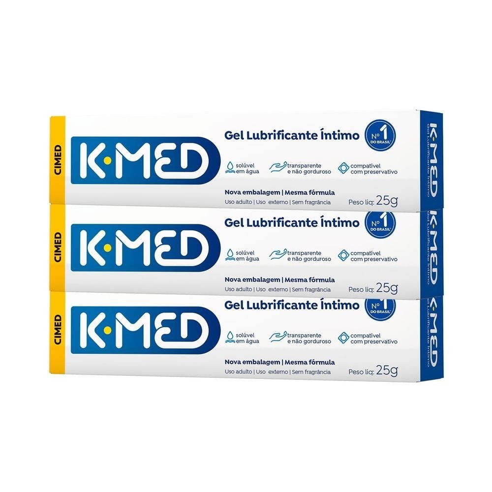 Kit c/ 3 unidades - Gel Lubrificante Íntimo K-med 25g Kmed em Oferta na Shopee