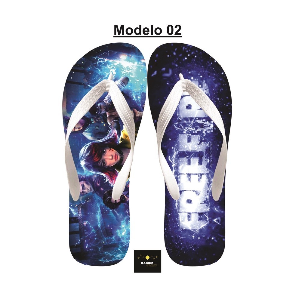 Chinelo Personalizado Freefire infantil games presente promoção meninos sandalia