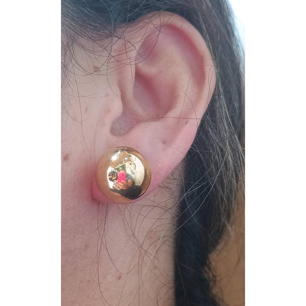 BRINCO BOLAO FOLHEADO OURO 18 K / ROMANEL