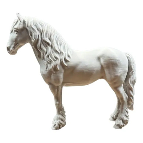 Miniatura Cavalo Shire Realista  Impressão Colecionável Branco em Oferta na Shopee
