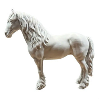 Miniatura Cavalo Shire Realista  Impressão Colecionável Branco em Oferta na Shopee