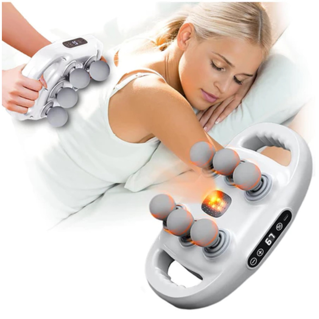 Massageador Elétrico Profissional Pistola de Massagem com 6 Cabeças para Tecidos Profundos Orbitta