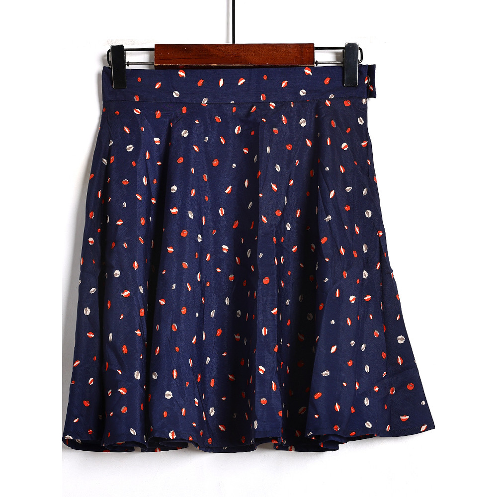 Saia feminina 2025 primavera verão novos produtos moda feminina cintura alta mais magro olhar Floral saia curta na moda