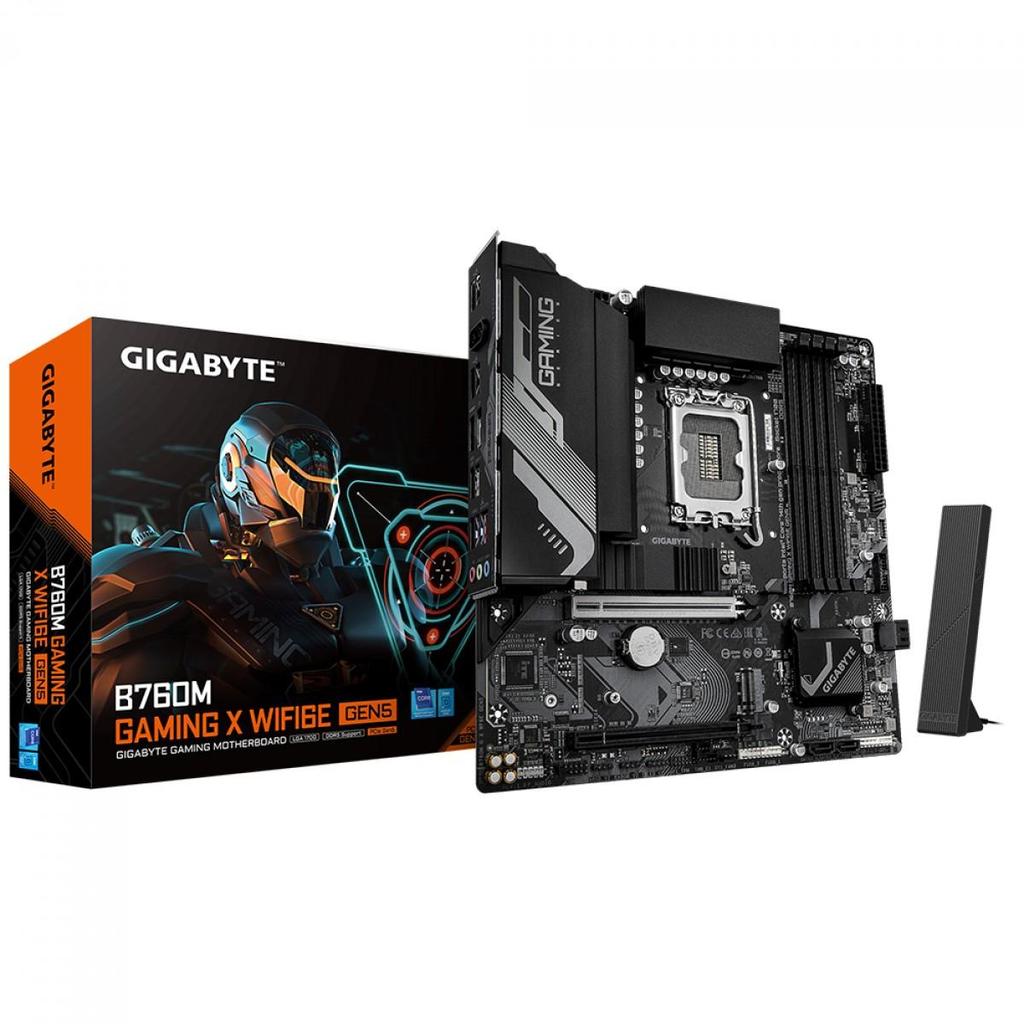 Placa Mãe Gigabyte B760M GAMING X WIFI6E GEN5, Chipset B760, Intel LGA 1700, M-ATX, DDR5 (Terabyte Oficial)