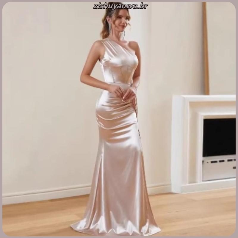 Vestido Longo de Festa Tomara que Caia Sereia Brilhante Formatura Casamento