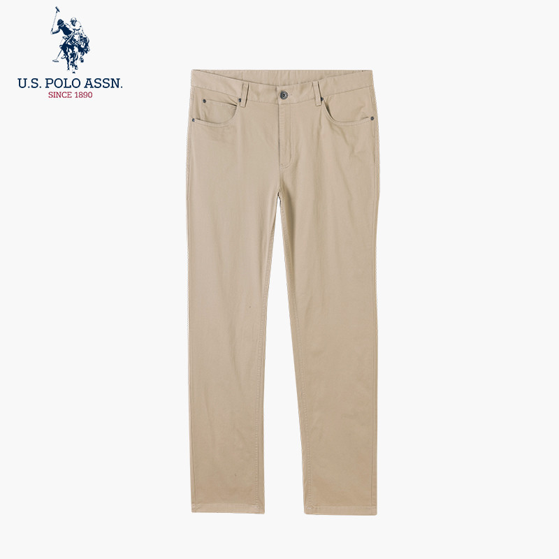 Uspoloassn American Poloassn Association Primavera Outono Calças masculinas Slim-fit de perna reta Calças casuais de neg