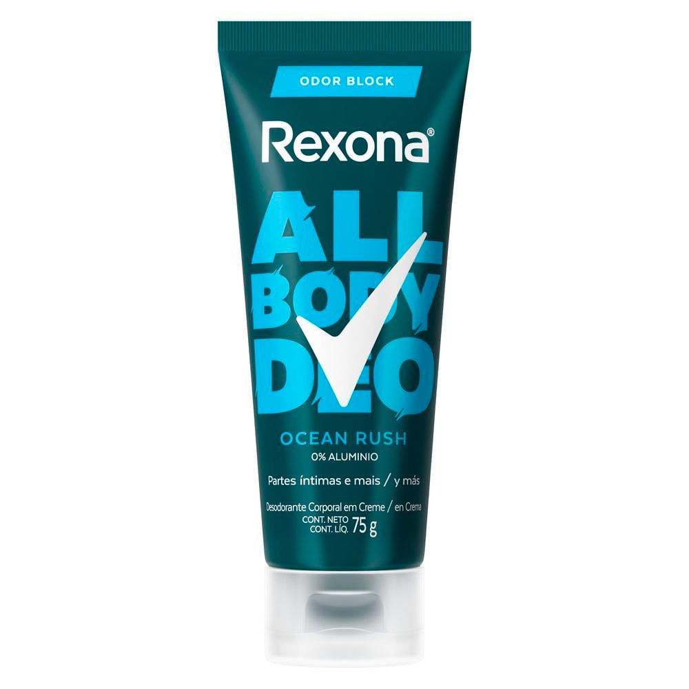 Desodorante Rexona Corporal All Body Deo Ocean Rush Creme 75g