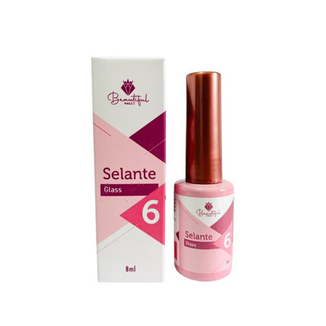 Selante Glass  Top Coat Sem Goma, LIVRE DE TPO  anti risco - Beautiful Nails - 8ml em Oferta na Shopee