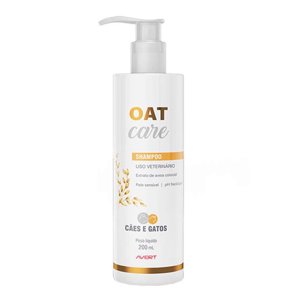 Oat Care Shampoo Avert Para Cães e Gatos 200ml