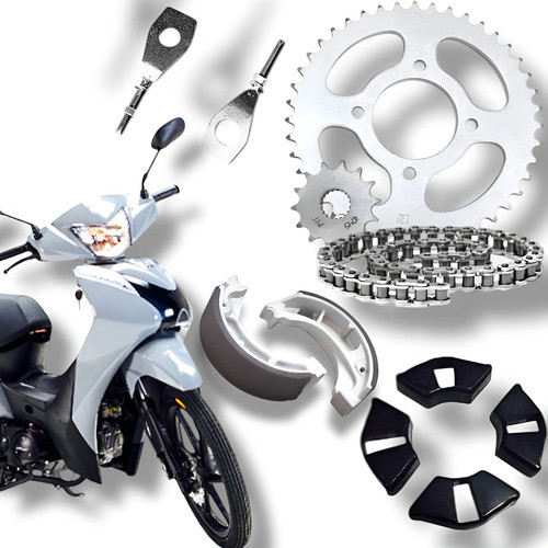 Kit Relação + Esticador + Lona Shineray Jet 125ss Jet125ss