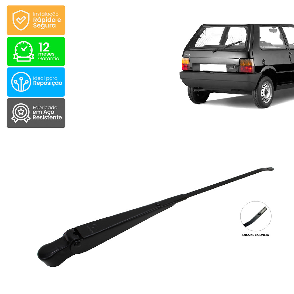 Haste Braço Limpador De Para-Brisa Fiat: Uno 84/94 - Traseiro - Granero