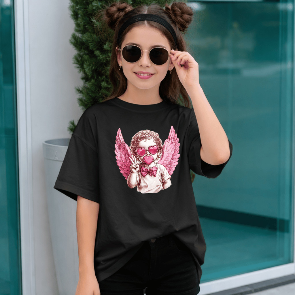 Camiseta Infantil Estampada Criança 100% Básica Manga Curta Unissex Masculina e Feminino Básica Cruz Cristão