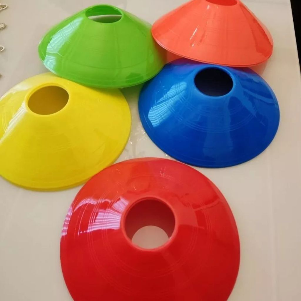 Kit 30 Chapeu Chines Cone Disco Tartaruga Treino Funcional Agilidade Futebol Crossfit Colorido Com Suporte Organizador