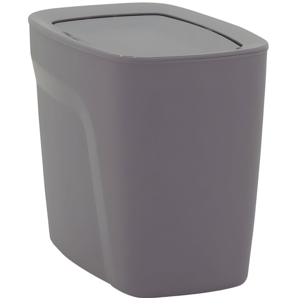 Lixeira Compact Basculante Tramontina Cinza 6,5L Cozinha lixo lixeirinha casa quarto escritorio resto alimento bancada