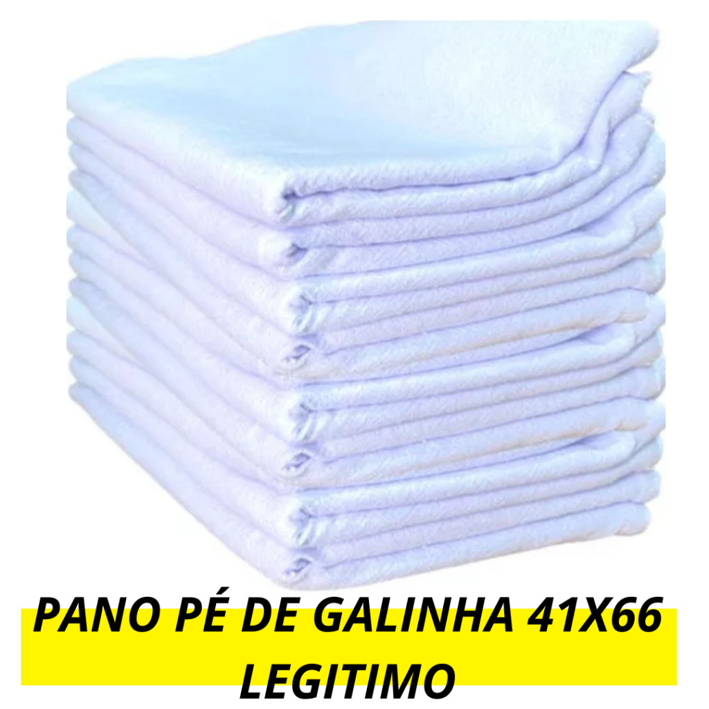 Detalhes do 10 PANOS De Prato BRANCO PÉ DE GALINHA O Legitimo Kit Com 10 Peças Super Oferta