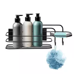 Porta Shampoo Com Saboneteira Dupla Face 3M Black 3434 - Arthi